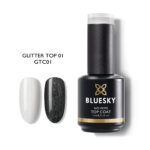 BLUESKY NO WIPE TOP COAT LIGHT GLITTER 15ml